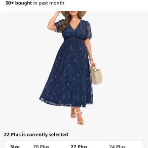 Blue Flutter Sleeve V-Neck Maxi Sundress